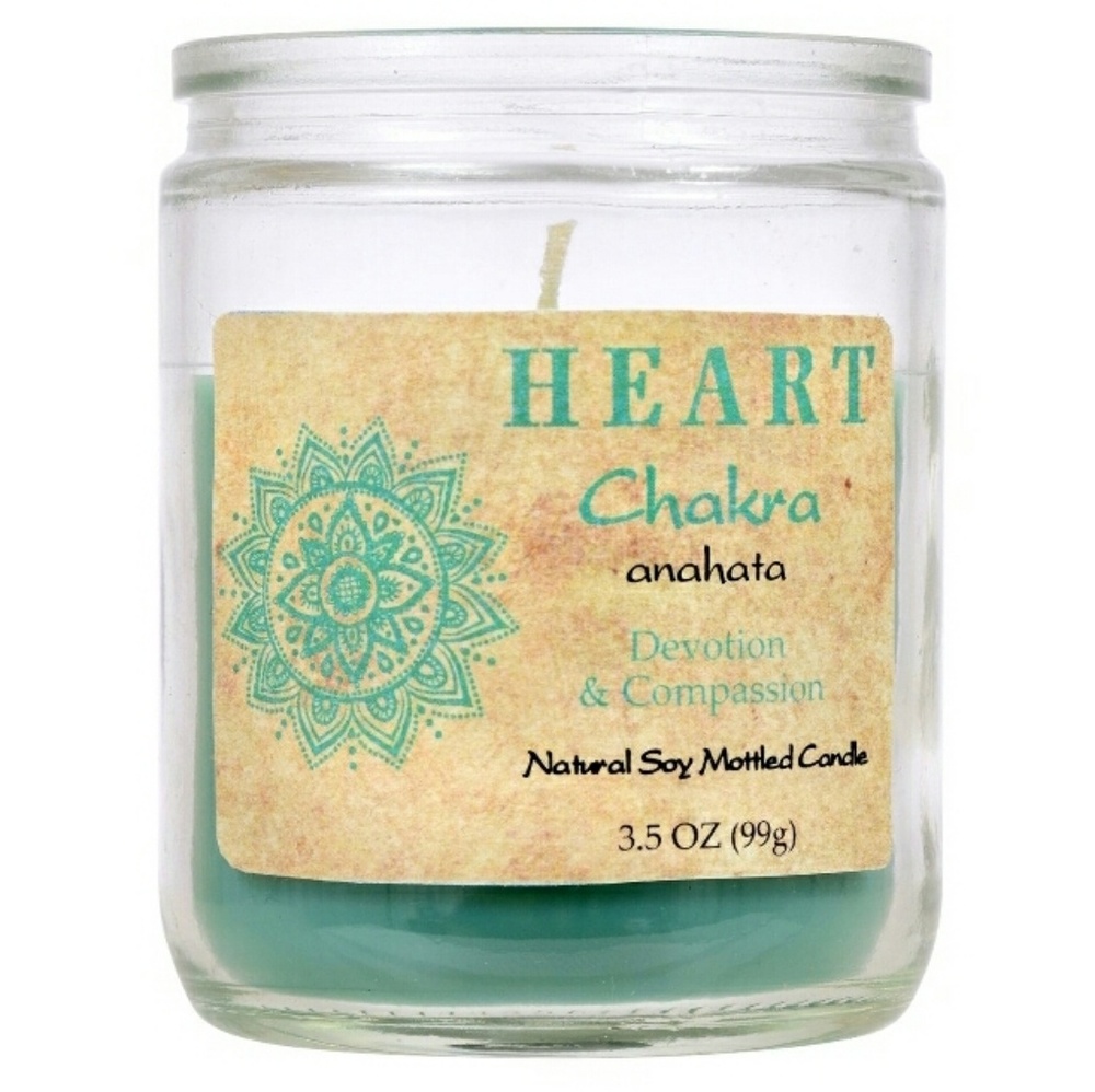 Two Heart Chakra Candles